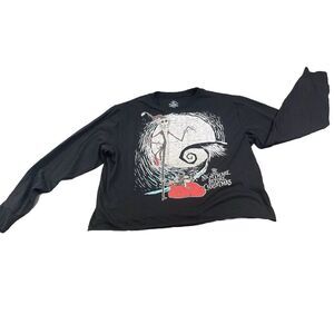 Disney Nightmare Before Christmas Graphic Long Sleeve T-Shirt‎ Black